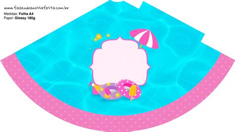 Brunette Girl Pool Party Free Party Printables Oh My Fiesta In English