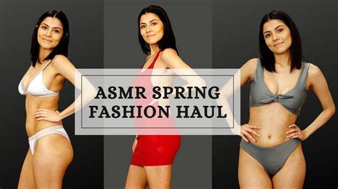 Asmr 💕 Gorgeous Spring Fashion Haul With Modeling Whispers And Intense 3dio Fabric Sounds Youtube