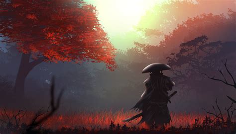Samurai In Autumn By John Sommo