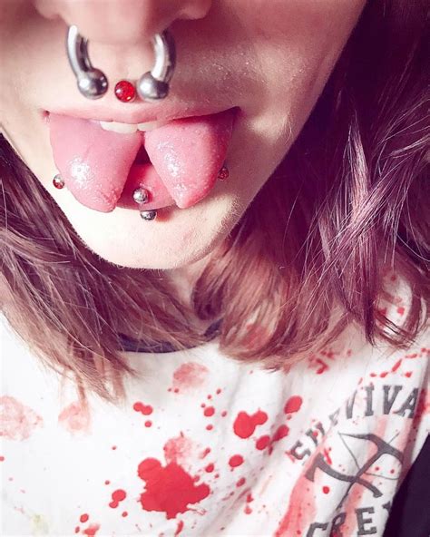 Tongue Split By The Amazing Artist Chaiatcalm At Calmbodymodification In Stockholm 🙏🏻☺️