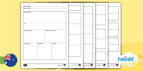 Blank Lesson Plan Template For Physical Education Twinkl