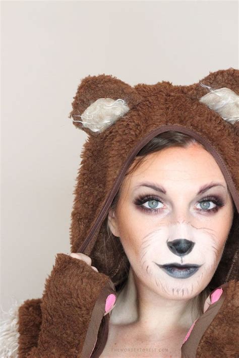 cute bear makeup tutorial for halloween schminkzeug karneval schminken schminkgesichter