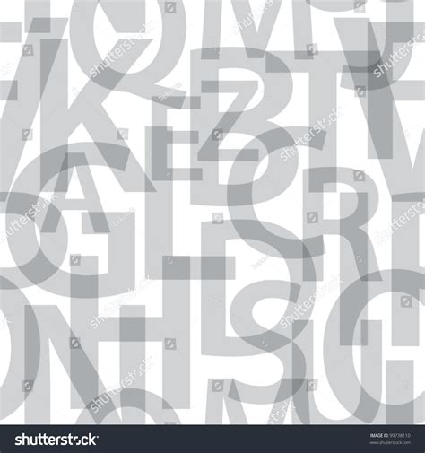 Seamless Letters Pattern Stock Vector Illustration 99738110 Shutterstock
