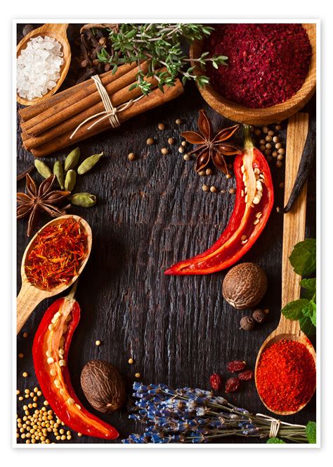 Hot Spices And Herbs Print By Editors Choice Posterlounge