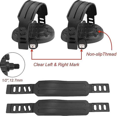 Bike Pedals With Straps Exercise Bicycle Pedals And Straps Fixie Set