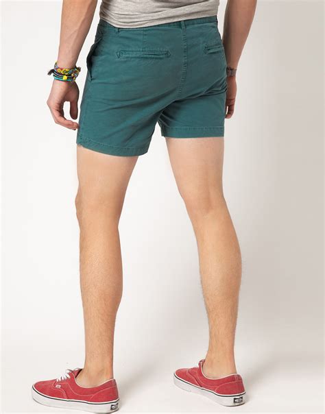 Asos Asos Short Chino Shorts In Green For Men Lyst