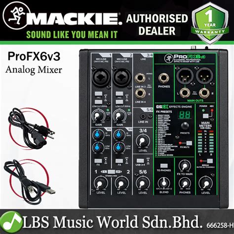 Mackie Profx6v3 6 Channel Mixer Compact Usb Mixers With Effects Pro Fx