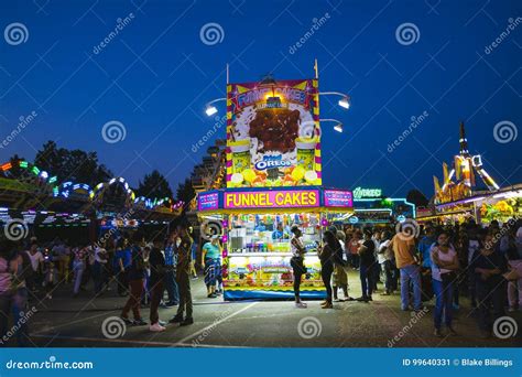 County Fair At Night Games On The Midway Editorial Photo Image Of