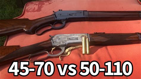 45 70 Gov Vs 50 110 Win Black Powder Vs Smokeless Lever Action Youtube