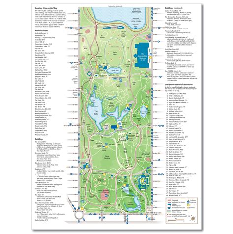 Central Park Map Printable Version