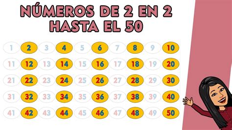 ️números De 2 En 2 Hasta El 50 Counting By 2 Up To 50 Youtube