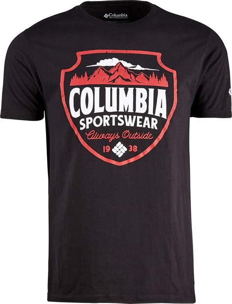 Columbia Mens Mountain Emblem Graphic T Shirt Black Xx Large