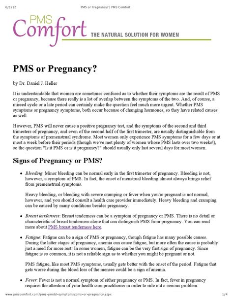 Pms Or Pregnancy Pms Comfort By Pms Comfort Issuu