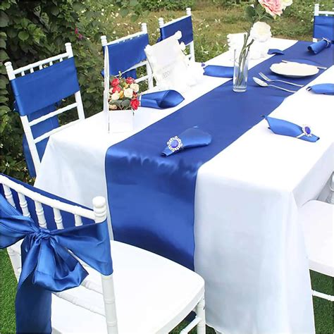 Satin Table Runner Chair Sashes Covers Decor Essentials