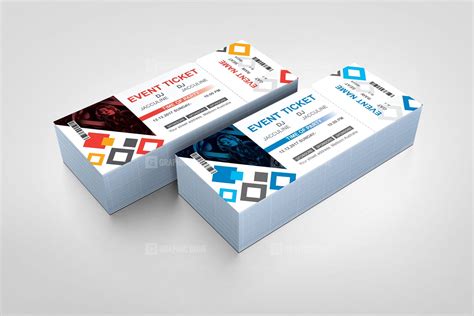 Elegant Event Ticket Design · Premium Graphic Design Templates