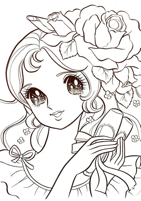Cute Manga Girl Coloring Pages Coloring Pages Coloring Books