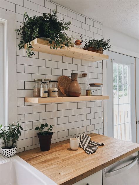 Creative Kitchen Open Shelves Ideas Budget Kitchen Wall Tiles Modern