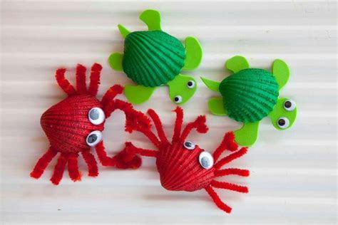 Muscheln Mehr Animal Crafts For Kids Crafts For Girls Easy Crafts For