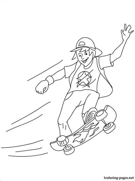 Skateboard Coloring Page At Free Printable Colorings