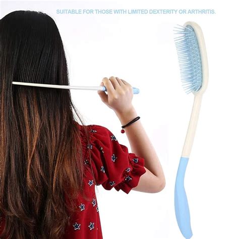 Long Comb Reach Long Handled Hair Brush Durable For