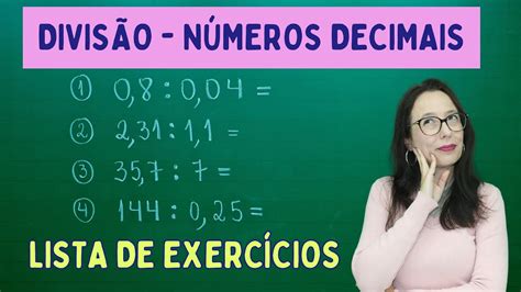 Exercicios Divisão Com Virgula