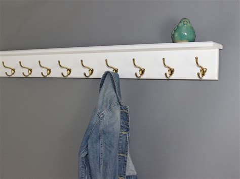 White Coat Racks With Hat And Coat Style Hooks With Matt Black Solid