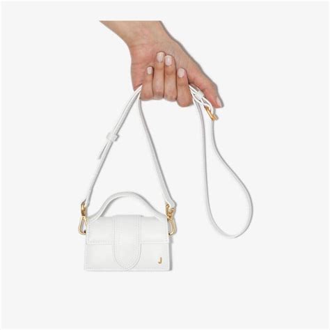 Jacquemus Womens White Le Petit Bambino Leather Mini Bag