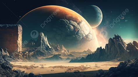 Background Latar Belakang Ilustrasi Planet Luar Angkasa Ruang Angkasa