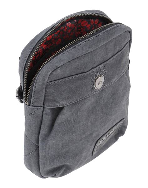 Diesel Denim Cross Body Bag In Grey Gray For Men Lyst