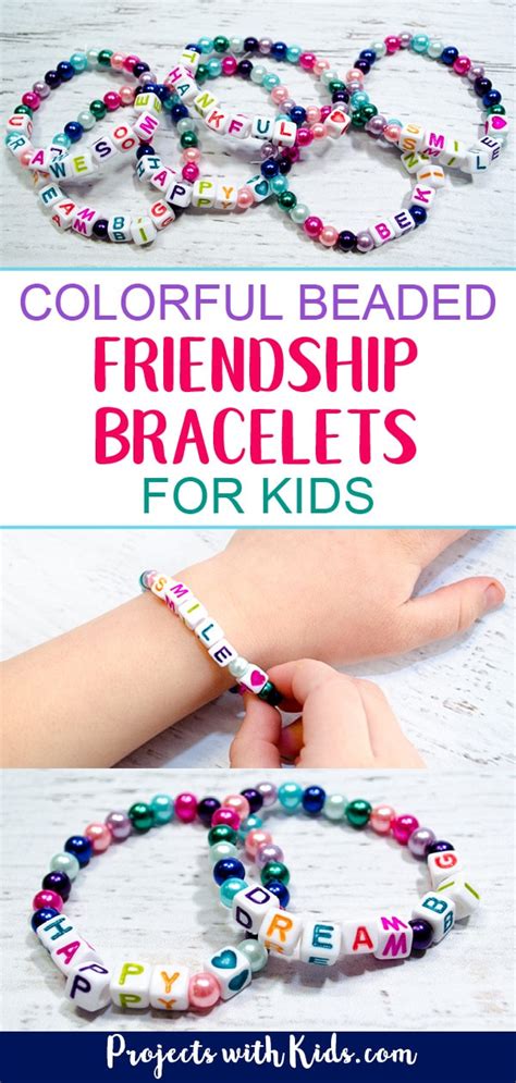 Colorful Beaded Friendship Bracelets For Kids Projects With Kids