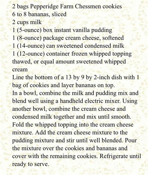 Make the cashew cream cheese. boil cashews for 10 minutes in water. Banana Pudding w/ Chessman Cookies | Chessmen cookies, No ...