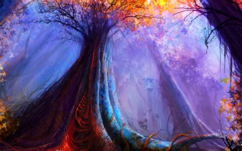 Artwork Fantasy Magical Art Forest Tree Landscape