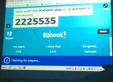 Typical Kahoot Game Rteenagers