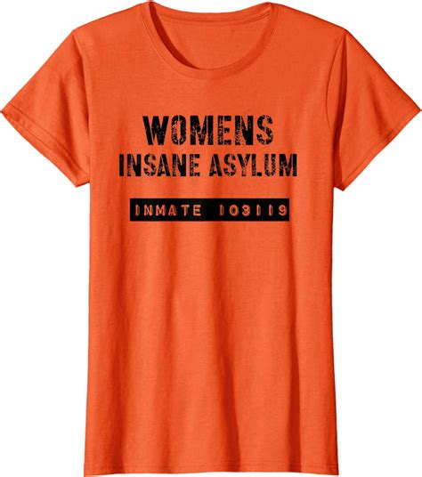 Womens Insane Asylum Costume Halloween Psych Ward T Shirt