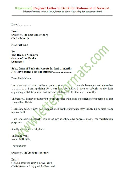 Nice Tips About Bank Statement Request Letter Format Career Objective Sample For Accountants