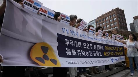 South Korea Sees Protests Over Japan S Plan To Release Fukushima S Treated Radioactive Water