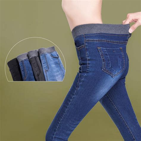 Fashion Elastic High Waist Jeans For Women Fd29j0 Nowadayshop Elastic High Waist Elastic
