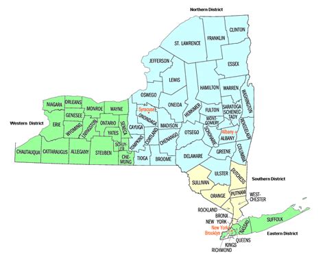 New York Map With Districts Travelsfinderscom