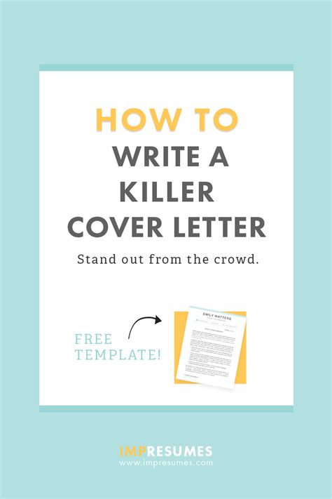 It provides a more detailed account of your experience, skills, and overall suitability for the position. How To Quickly Write a Killer Cover Letter - Impresumes ...