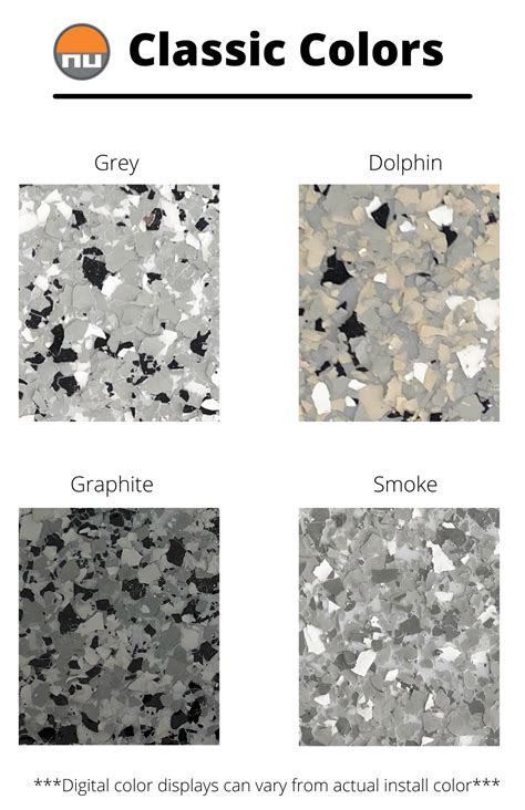 Epoxy Floor Color Charts