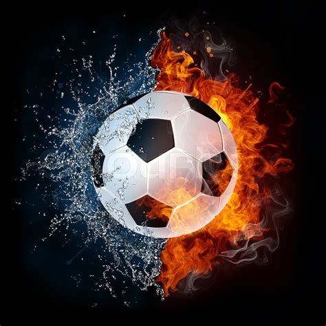 Logo fire fire logo fire fighting fighting fighting logo flame symbol red burning heat icon backgrounds element sign design element igniting illustration and painting water painted image circle emblem shiny decoration glowing modern shape abstract smoke sketch concepts bubble splashing ideas inferno. Soccer Ball in Fire and Water. 2D Graphics. Computer ...