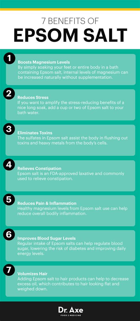 Epsom Salt And Its Wonderful Health Benefits Infographic