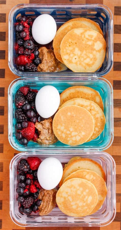 Paleo Pancake Breakfast Meal Prep Bowls Smile Sandwich