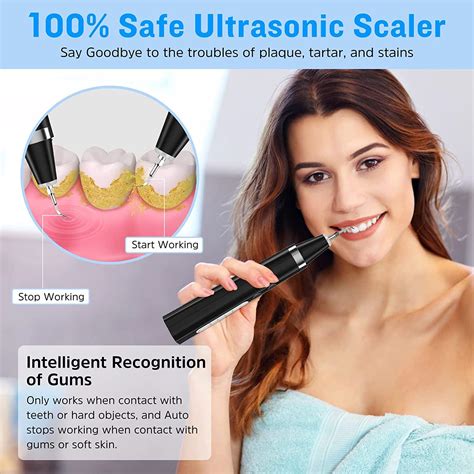 Plaque Remover For Teeth Ultrasonic Scaler Tooth Cleaner With 5 Modes