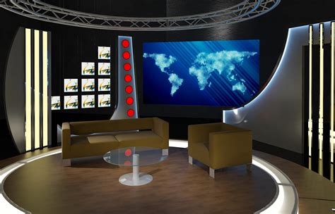 Virtual Tv Studio Chat Set 19 By A3ddesign 3docean