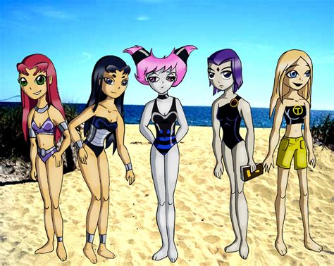 Titan Girl Beach Day By Lizalot On Deviantart
