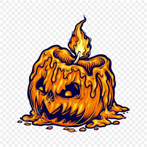 Halloween Candle Vector Art Png Candle Head Halloween Pumpkin Illustrations Pumpkin Halloween