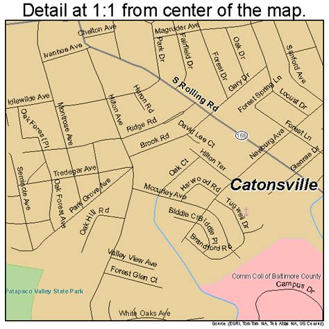 Catonsville Maryland Street Map 2414125