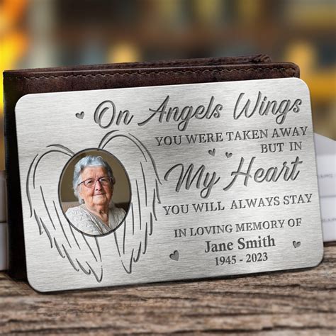 Custom Photo On Angels Wings You Were Taken Away Memorial Personaliz