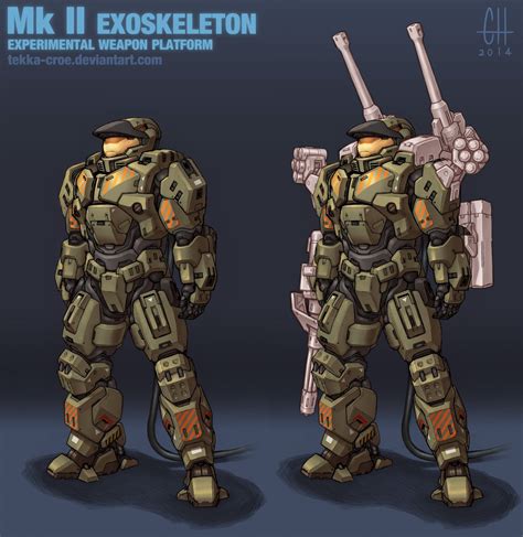 Mk Ii Exoskeleton By Tekka Croe On Deviantart Halo Armor Sci Fi Armor